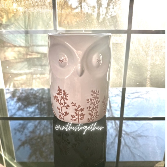 Bath and Body Works White Owl Pedestal 3-Wick Candle Holder - Picture 6 of 6